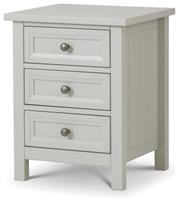 Julian Bowen Maine Wide 3 Drawer Chest - Dove Grey
