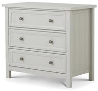 Julian Bowen Maine 3 Drawer Chest - Dove Grey