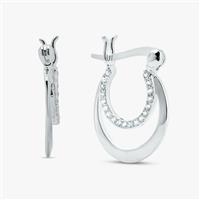 Revere Sterling Silver Double Look Creoles Earrings