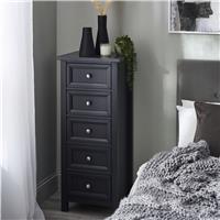 Julian Bowen Maine 5 Drawer Tallboy - Anthracite
