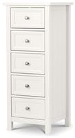 Julian Bowen Maine 5 Drawer Tallboy - White