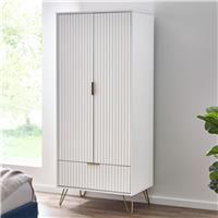 Julian Bowen Murano 1 Drawer 2 Door Wardrobe - White