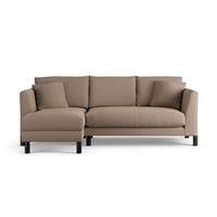 Habitat Aston Left Hand Corner Sofa - Biscuit - Black Leg