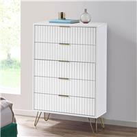 Julian Bowen Murano 5 Drawer Chest - White
