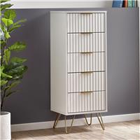 Julian Bowen Murano 5 Drawer Tallboy - White