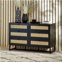 Julian Bowen Padstow 6 Drawer Chest - Black