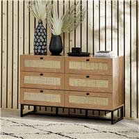 Julian Bowen Padstow 6 Drawer Chest - Oak