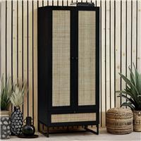 Julian Bowen Padstow 2 Door Wardrobe - Black
