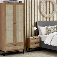 Julian Bowen Padstow 2 Door 1 Drawer Wardrobe - Oak