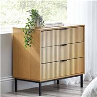 Julian Bowen Sia 3 Drawer Chest - Beige