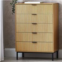 Julian Bowen Sia 5 Drawer Chest - Beige