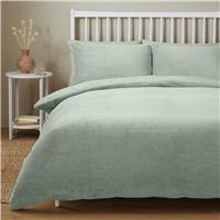 Argos Home Bubble Fleece Green Bedding Set - Single