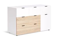 Habitat Zeke Wide 5 Drawer Chest - White & Oak