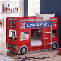 Julian Bowen London Bus Single Bunk Bed - Red
