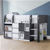 Julian Bowen Saturn Single Midsleeper Bed - Charcoal