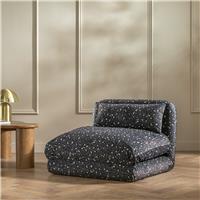 Habitat Lexi Single Fabric Chairbed - Black & Blue