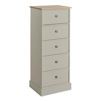 Argos Home Kensington 5 Drawer Tallboy - Grey