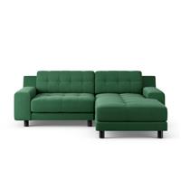 Habitat Hendricks Right Hand Corner Sofa - Green - Black Leg