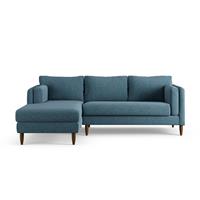 Habitat Newington Left Hand Corner Sofa - Blue - Dark Leg