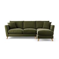 Habitat Lomond Right Hand Corner Sofa - Green - Ash Leg