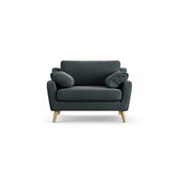 Habitat Ivor Fabric Cuddle Chair - Charcoal - Ash Leg