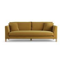 Habitat Aston Fabric 4 Seater Sofa - Gold - Ash Leg