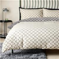 Argos Home Zig-Zag Print Cream & Grey Bedding Set - King