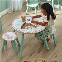 Disney Moana Round Table and Stool - Pink on White