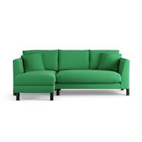 Habitat Aston Left Hand Corner Sofa-Emerald Green-Black Leg