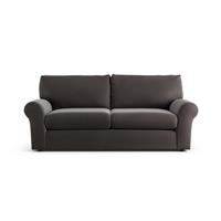 Habitat Molton Velvet 3 Seater Sofa - Grey