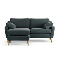 Habitat Ivor Left Hand Corner Sofa - Charcoal - Ash Leg