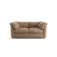 Habitat Wynn Velvet 2 Seater Sofa - Latte - Ash Leg