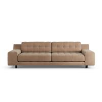 Habitat Hendricks Fabric 4 Seater Sofa - Latte - Black Leg