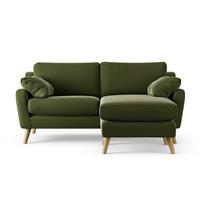 Habitat Ivor Right Hand Corner Sofa - Moss Green - Ash Leg