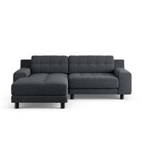 Habitat Hendricks Left Hand Corner Sofa - Charcoal-Black Leg