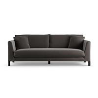 Habitat Aston Velvet 4 Seater Sofa - Slate Grey - Black Leg