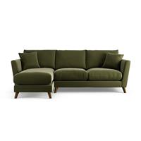 Habitat Lomond Left Hand Corner Sofa - Moss Green - Dark Leg