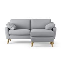 Habitat Ivor Right Hand Corner Sofa - Grey - Ash Leg