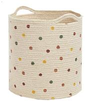 Great Little Trading Company Rope Storage Basket-Pastel Spot