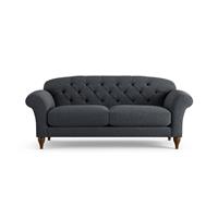 Habitat Brooker Fabric 3 Seater Sofa - Charcoal - Dark Leg