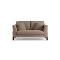 Habitat Aston Fabric 2 Seater Sofa - Biscuit - Black Leg