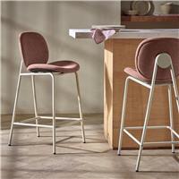 Habitat Oryn Fabric Bar Stool - Pink