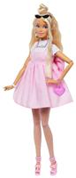 Barbie Deluxe Style Doll in Pastel Pink Dress with Bow -32cm