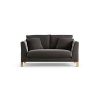 Habitat Aston Velvet 2 Seater Sofa - Slate Grey - Ash Leg