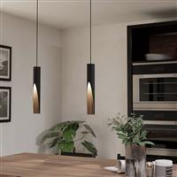 EGLO Barbotto Steel LED Pendant Light - Black & Brown