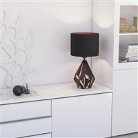 EGLO Carlton 5 Steel Table Lamp - Black & Copper