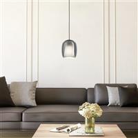 EGLO Ciampino Steel Pendant Light - Black & Grey