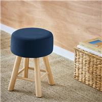 Habitat Sophie Velvet Stool - Blue