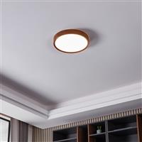 EGLO Musurita LED Flush Ceiling Light - Natural Wood