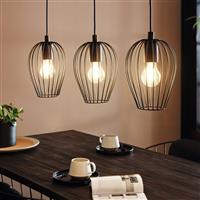 EGLO Newtown Steel 3 Light Pendant Light - Black